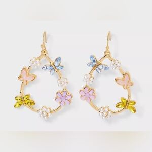 Target Floral and Butterfly Dangle Earrings